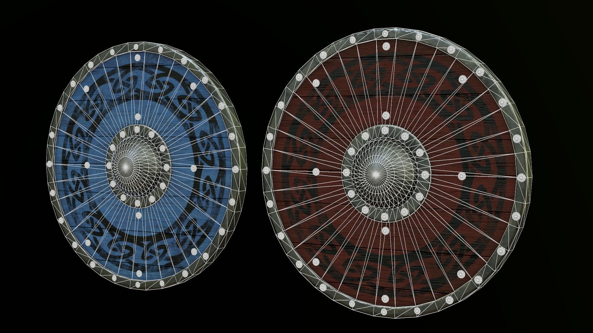 Viking Shield Pack - Triple AAA game asset Free low-poly 3D model_4