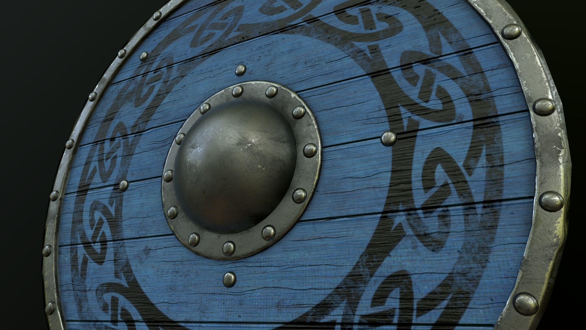 Viking Shield Pack - Triple AAA game asset Free low-poly 3D model_1