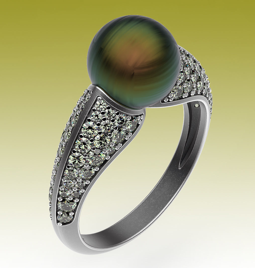 Ring Sea Motif 3D print model_3