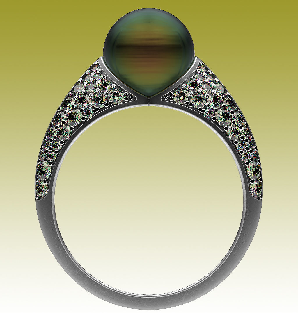 Ring Sea Motif 3D print model_1