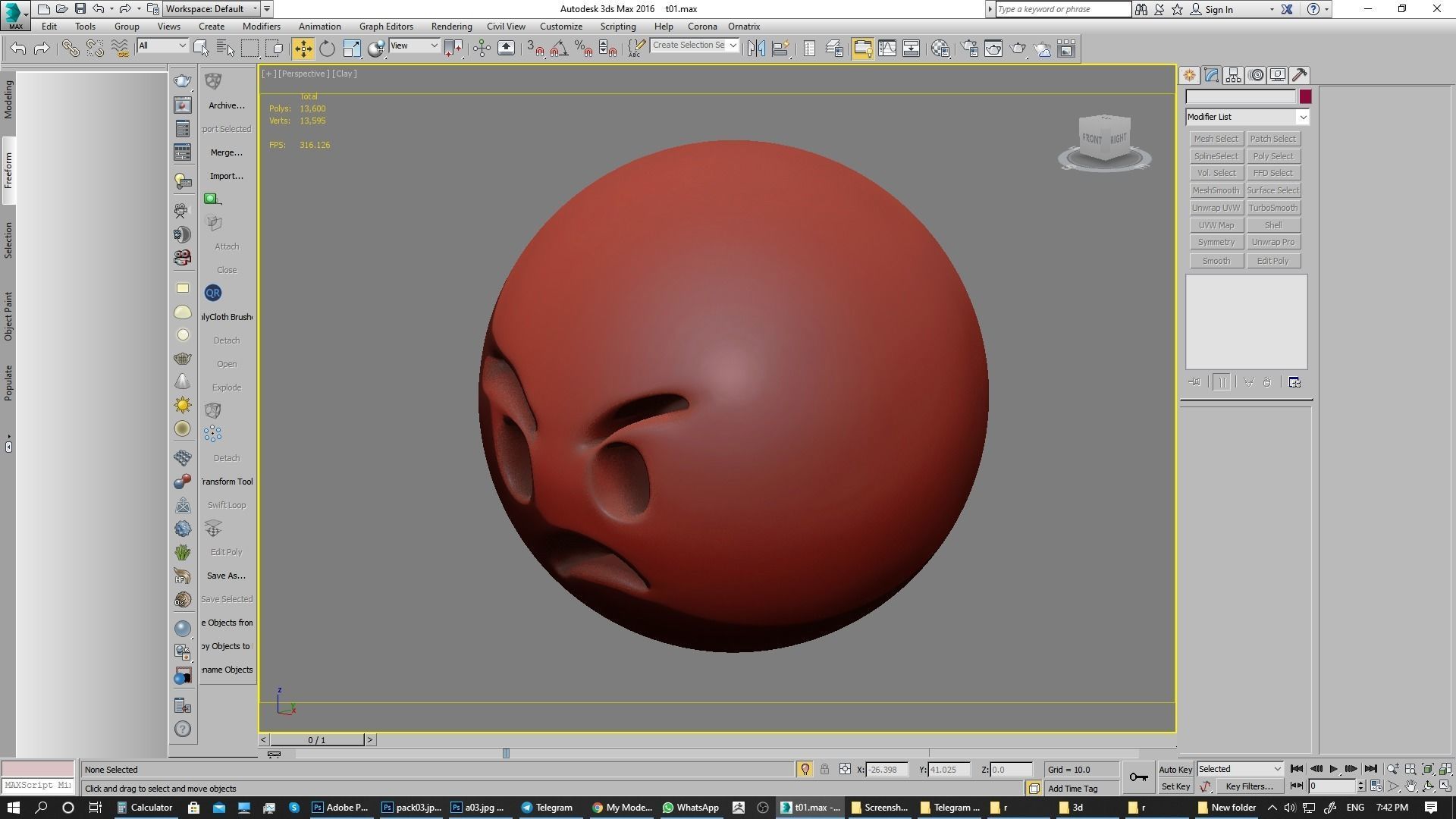 Emoji Pouting Face 3D model_18