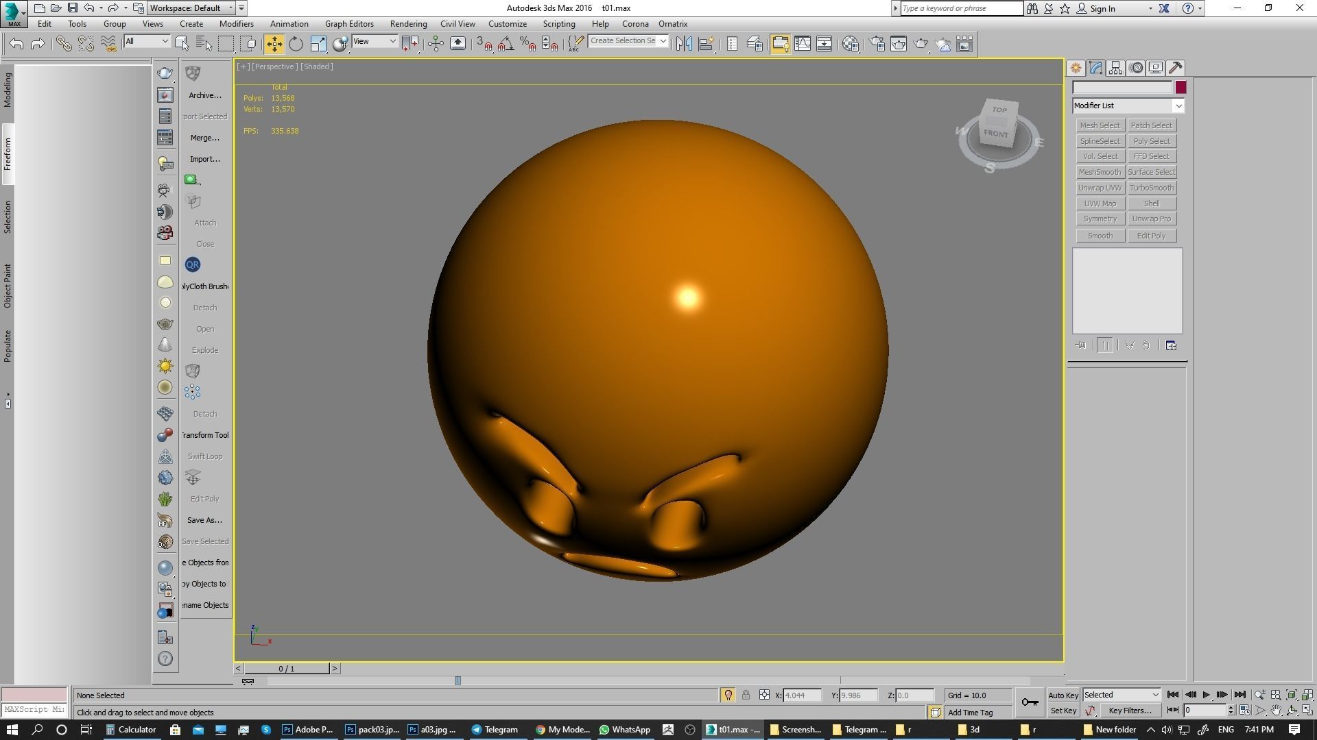 Emoji Pouting Face 3D model_8
