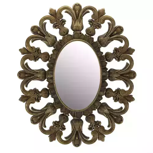 Mirror gold ornate wall