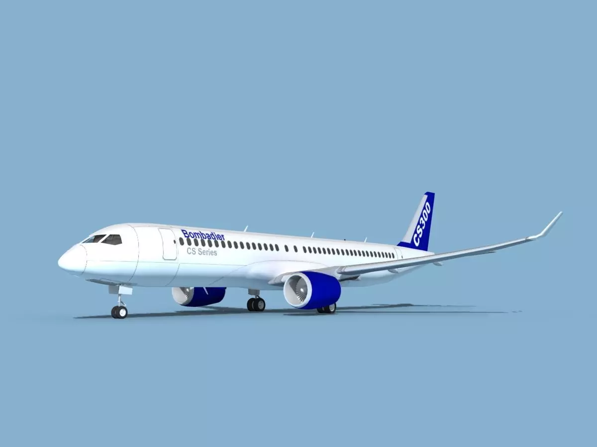 Bombardier CS300 3D model_0
