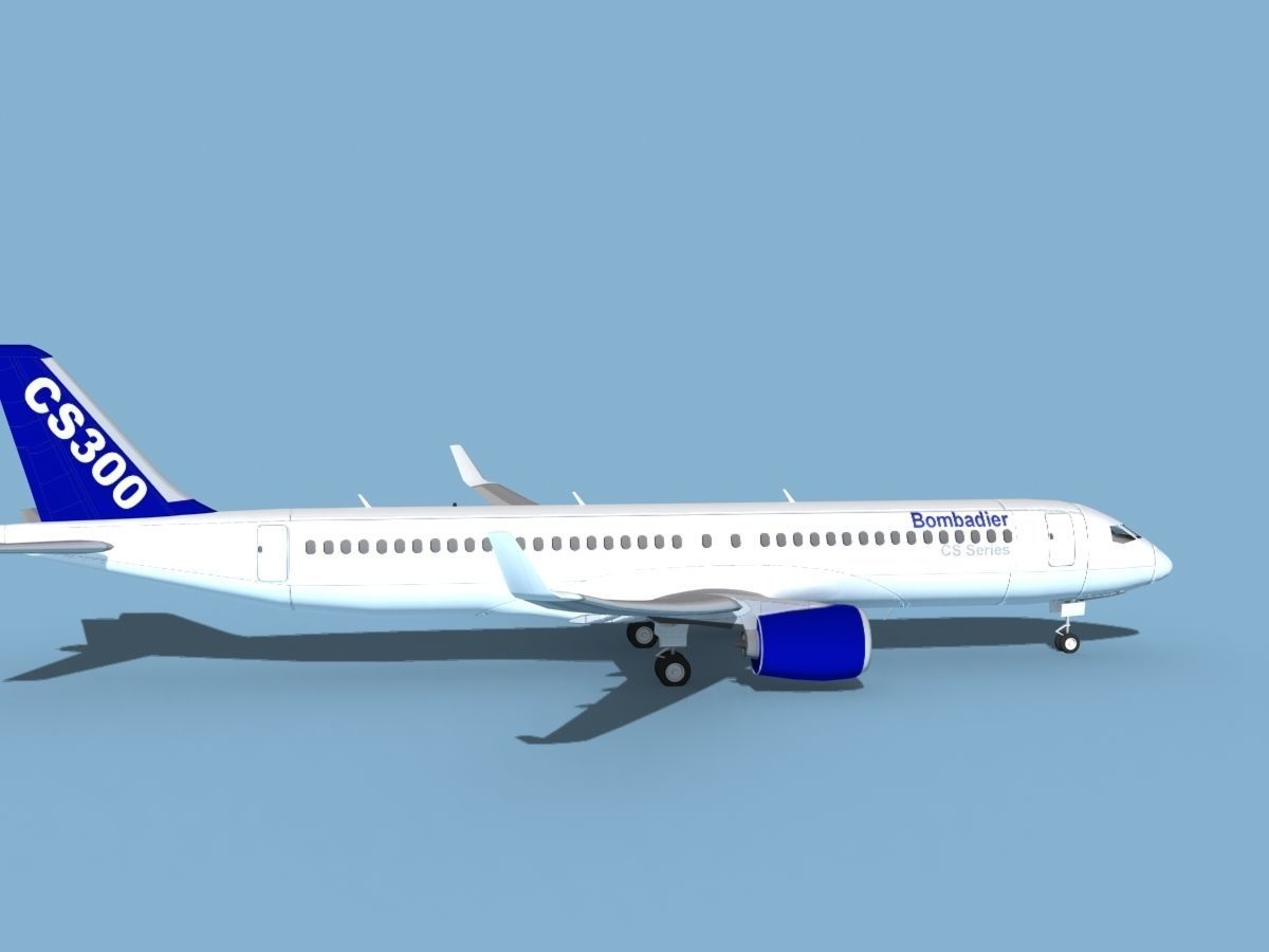 Bombardier CS300 3D model_4