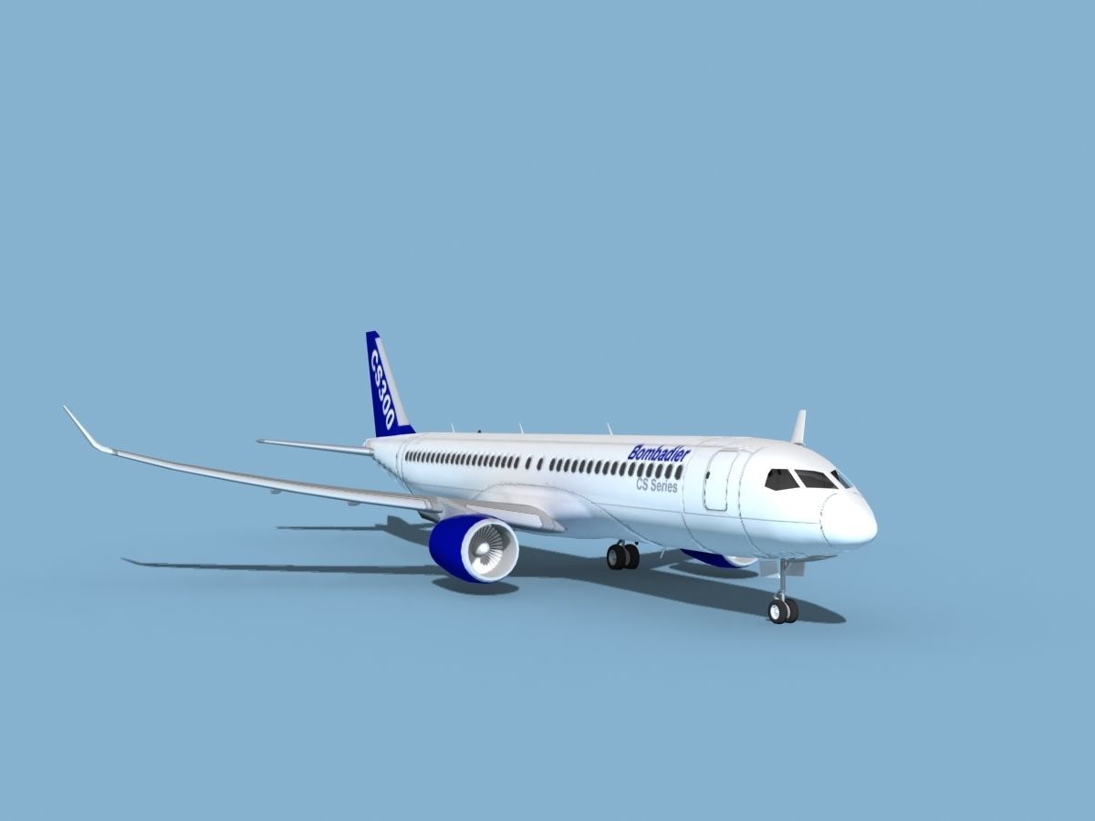 Bombardier CS300 3D model_2
