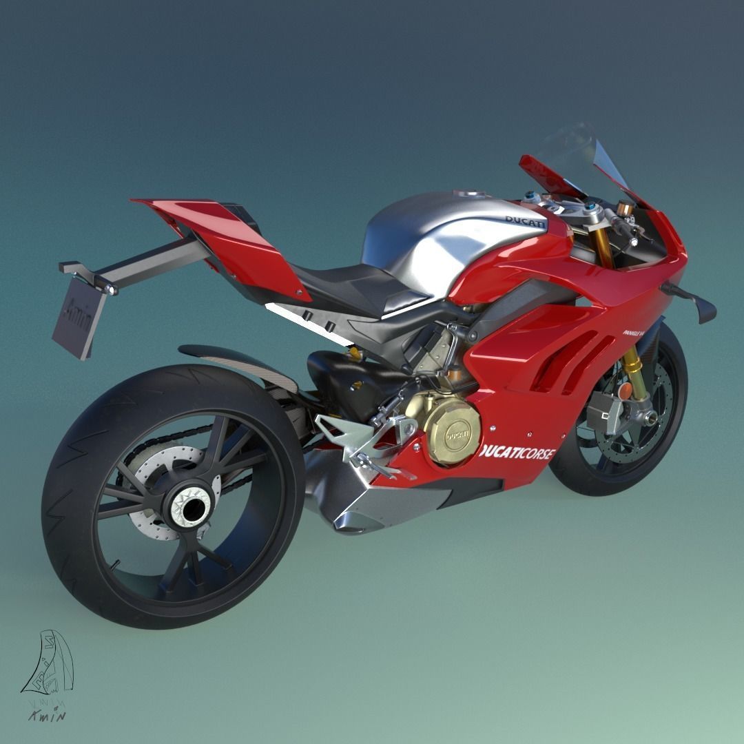 3D model Ducati Panigale V4R VR / AR / low-poly | CGTrader