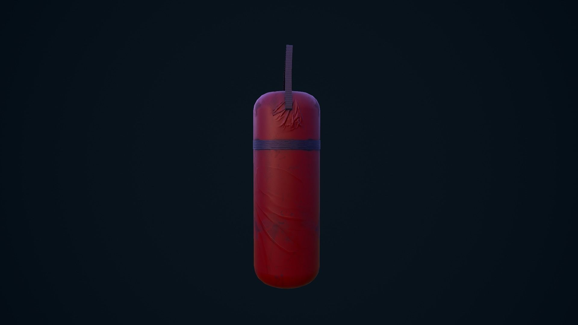 Boxing bag Low-poly 3D model_2