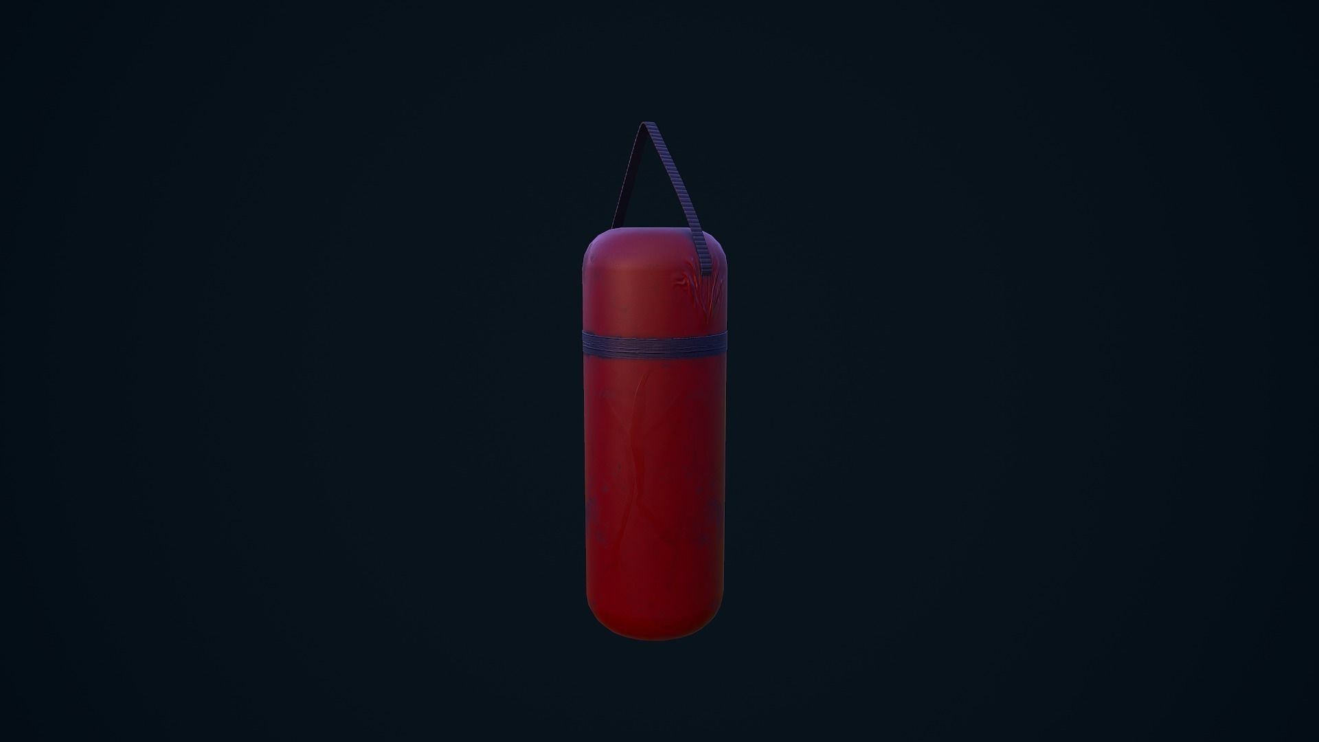 Boxing bag Low-poly 3D model_14
