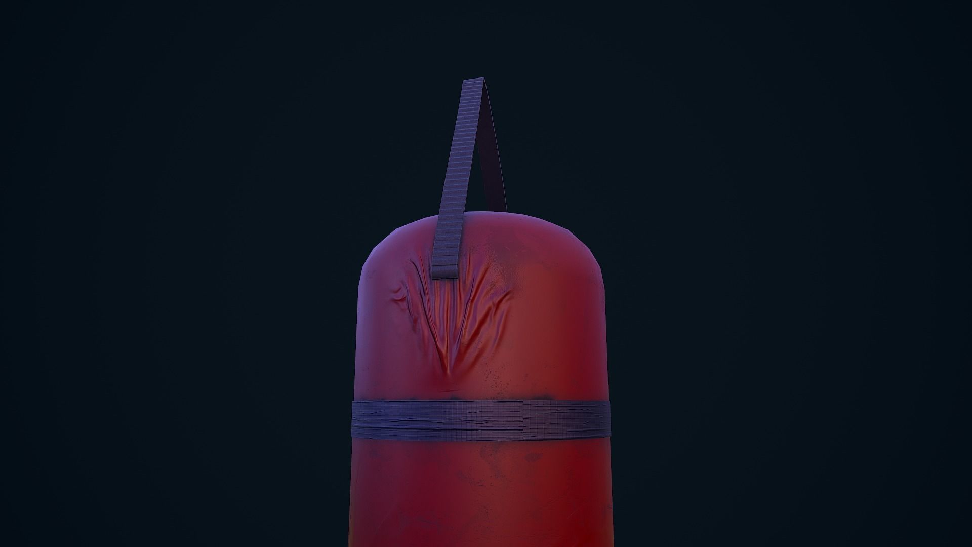 Boxing bag Low-poly 3D model_8