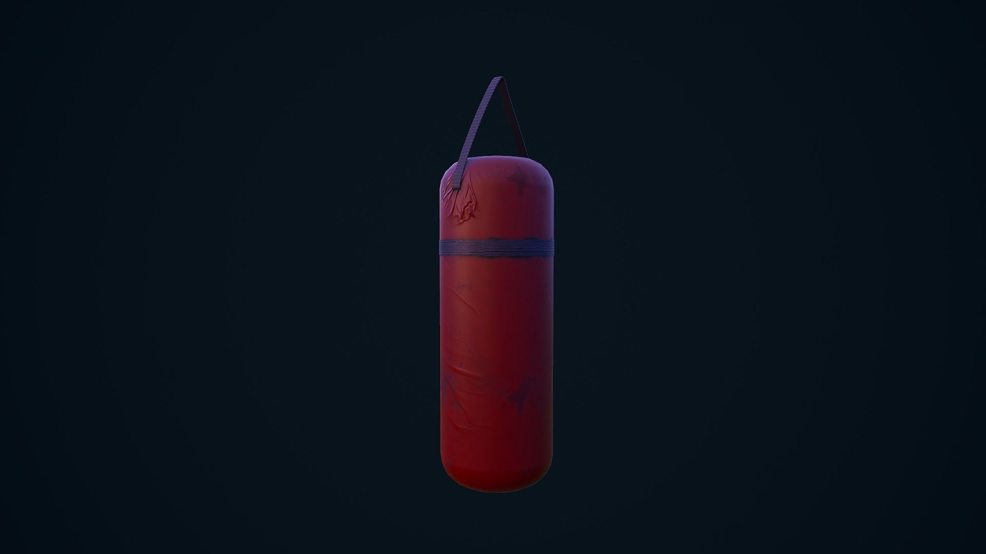 Boxing bag Low-poly 3D model_3