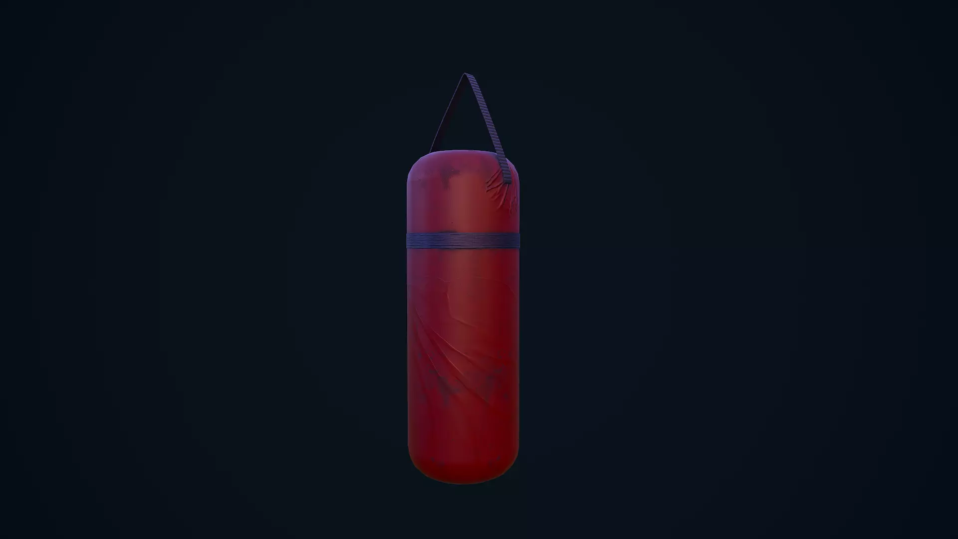 Boxing bag Low-poly 3D model_0
