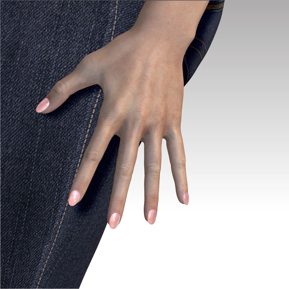  Karina Female Model zbrush Low-poly 3D model_7