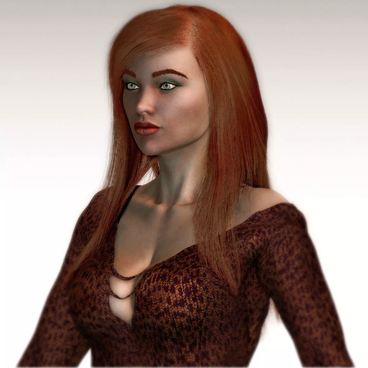  Karina Female Model zbrush Low-poly 3D model_0