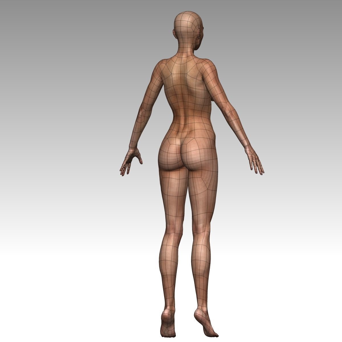  Karina Female Model zbrush Low-poly 3D model_19