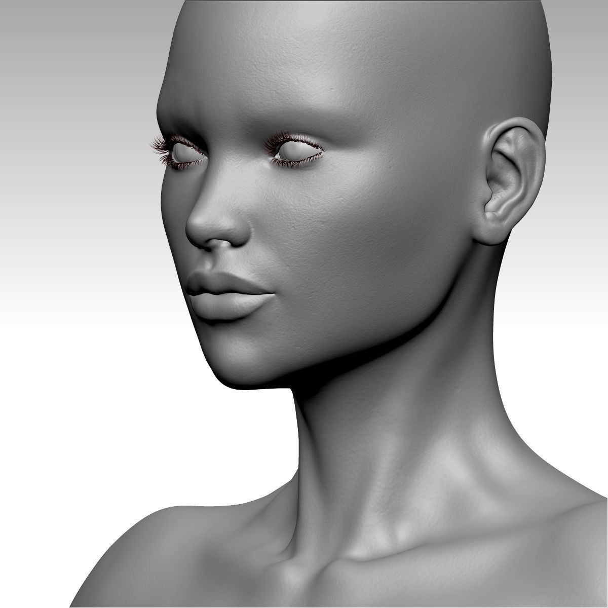  Karina Female Model zbrush Low-poly 3D model_33