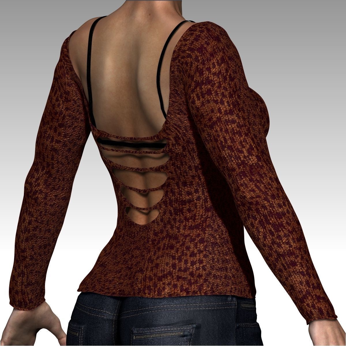  Karina Female Model zbrush Low-poly 3D model_36