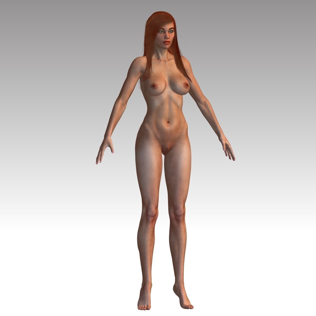  Karina Female Model zbrush Low-poly 3D model_14