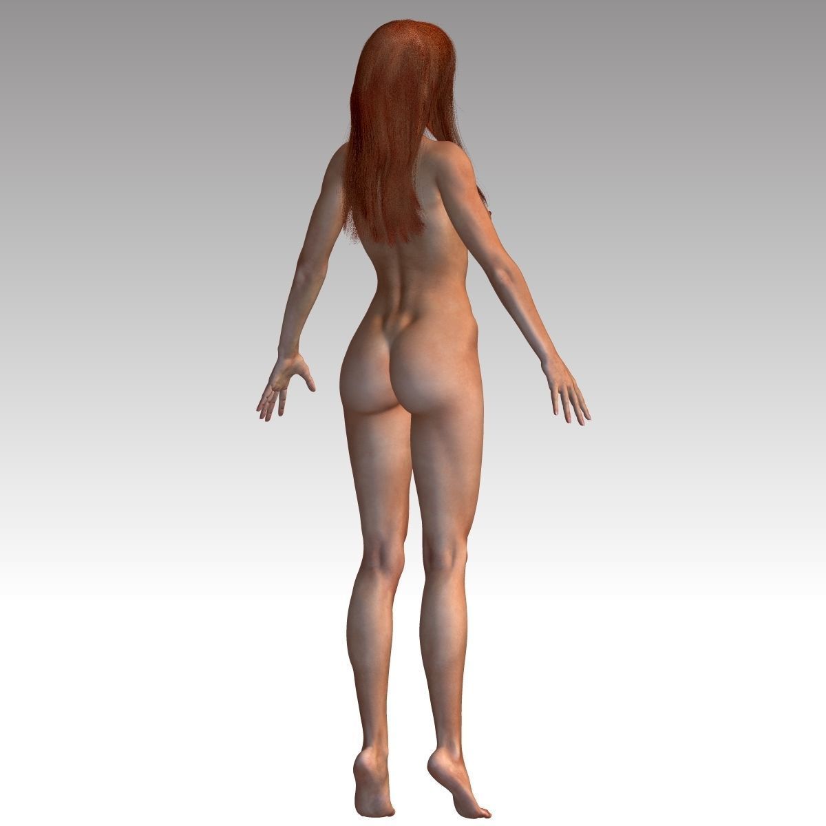  Karina Female Model zbrush Low-poly 3D model_17