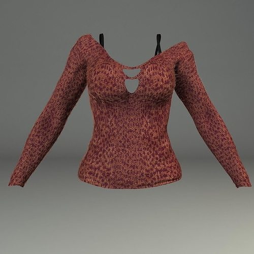 Woman Sweater Low-poly 3D model