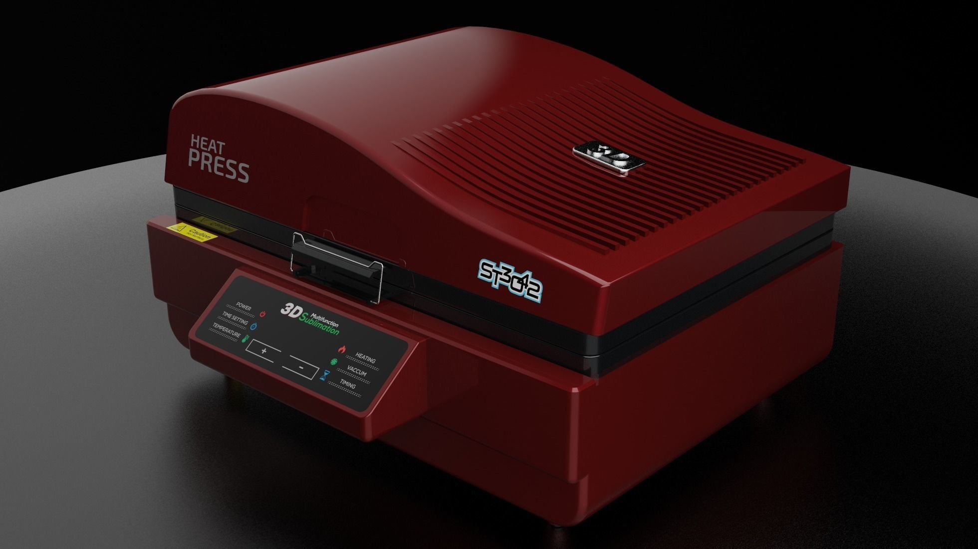 ST 3042 HEAT PRESS 3D MODEL   PBR    SUBLIMATION 3D model_2
