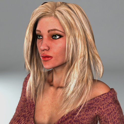 Karina woman rigged Low-poly 3D model