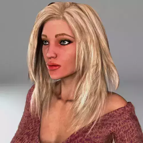 Karina woman rigged Low-poly 3D model