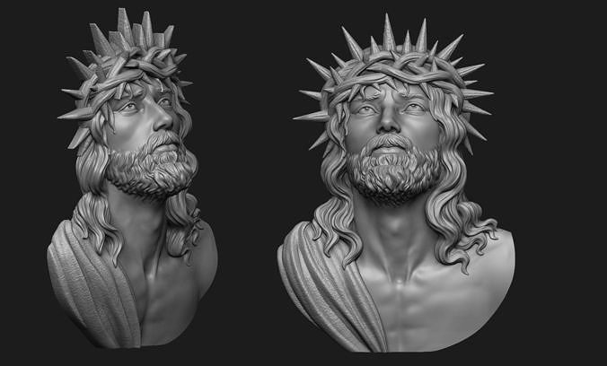 Jesus Head Pendant 3 3D print model