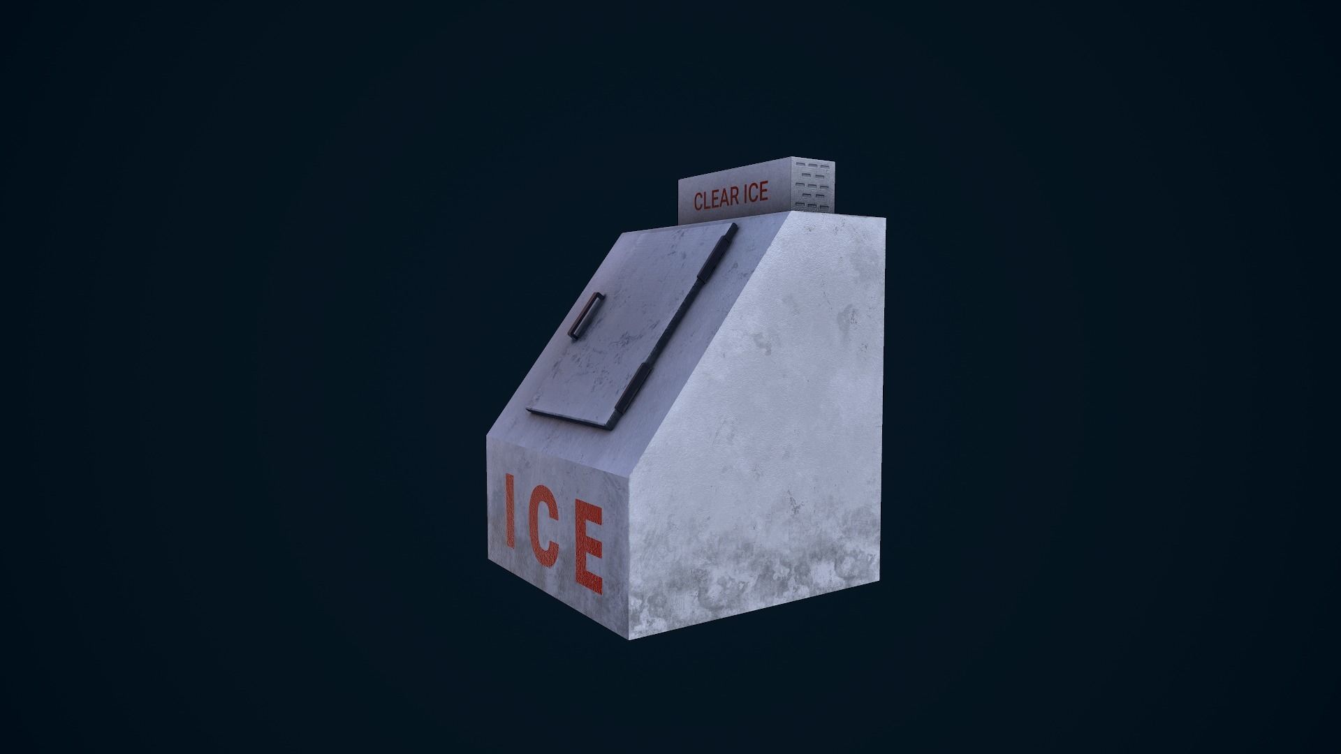 Ice Machine Low-poly 3D model_9