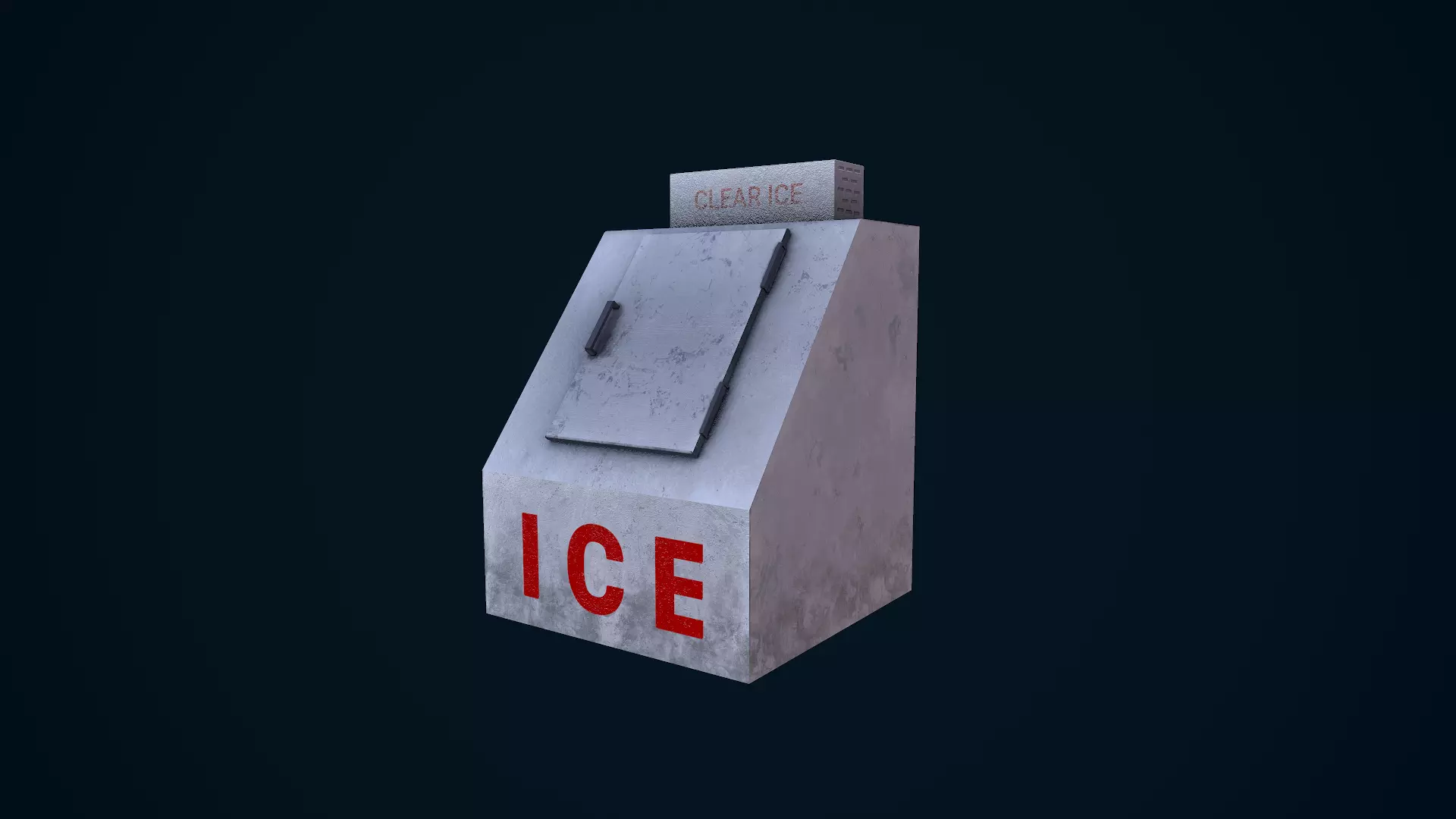 Ice Machine Low-poly 3D model_0