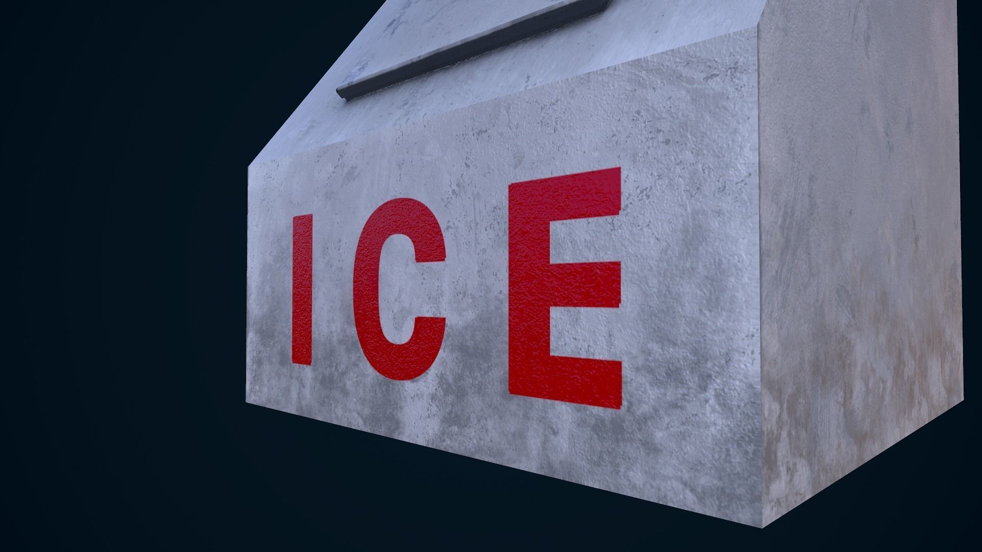 Ice Machine Low-poly 3D model_10