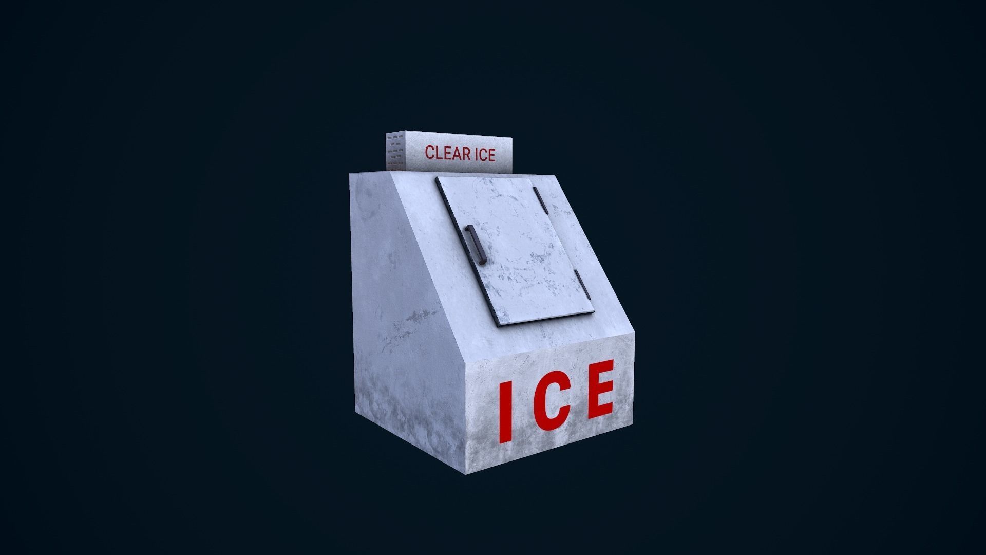 Ice Machine Low-poly 3D model_11
