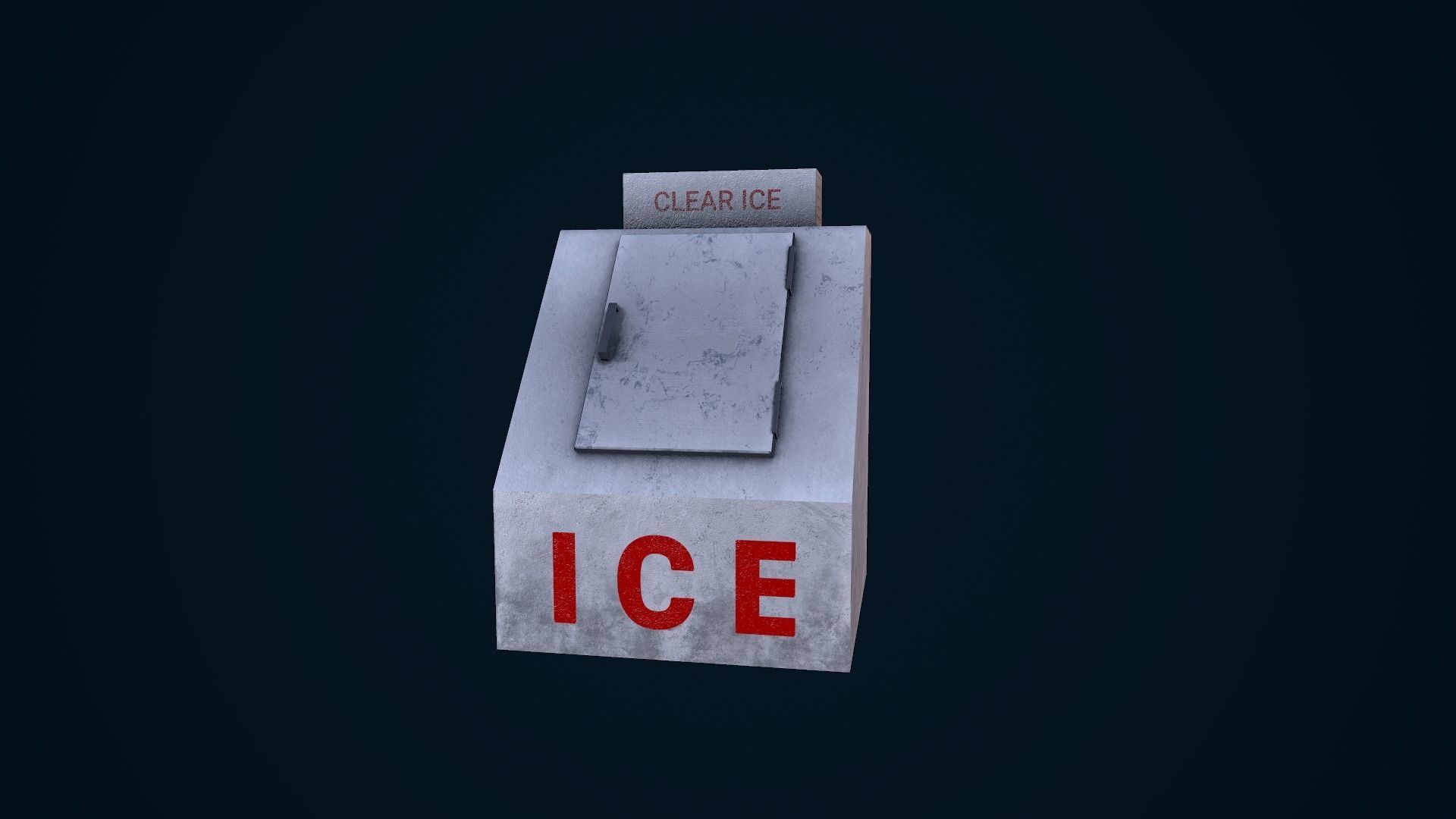Ice Machine Low-poly 3D model_2