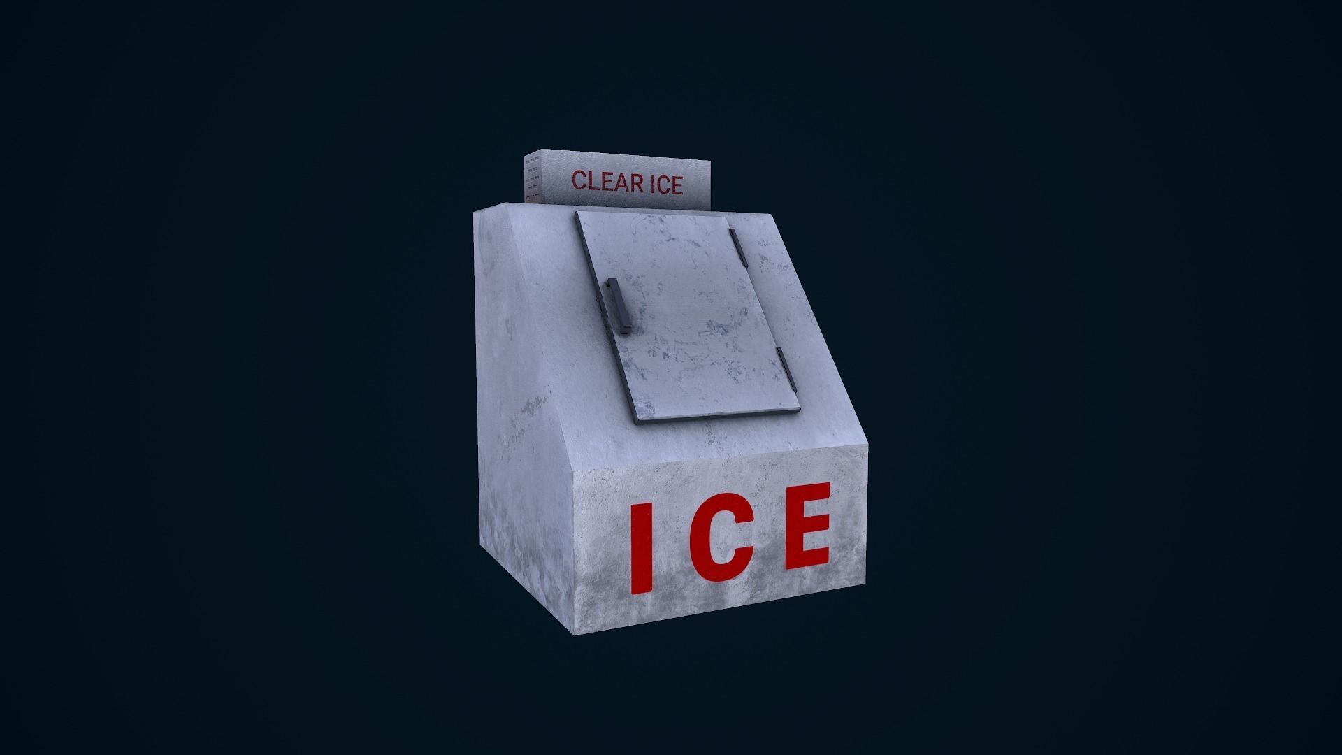 Ice Machine Low-poly 3D model_3