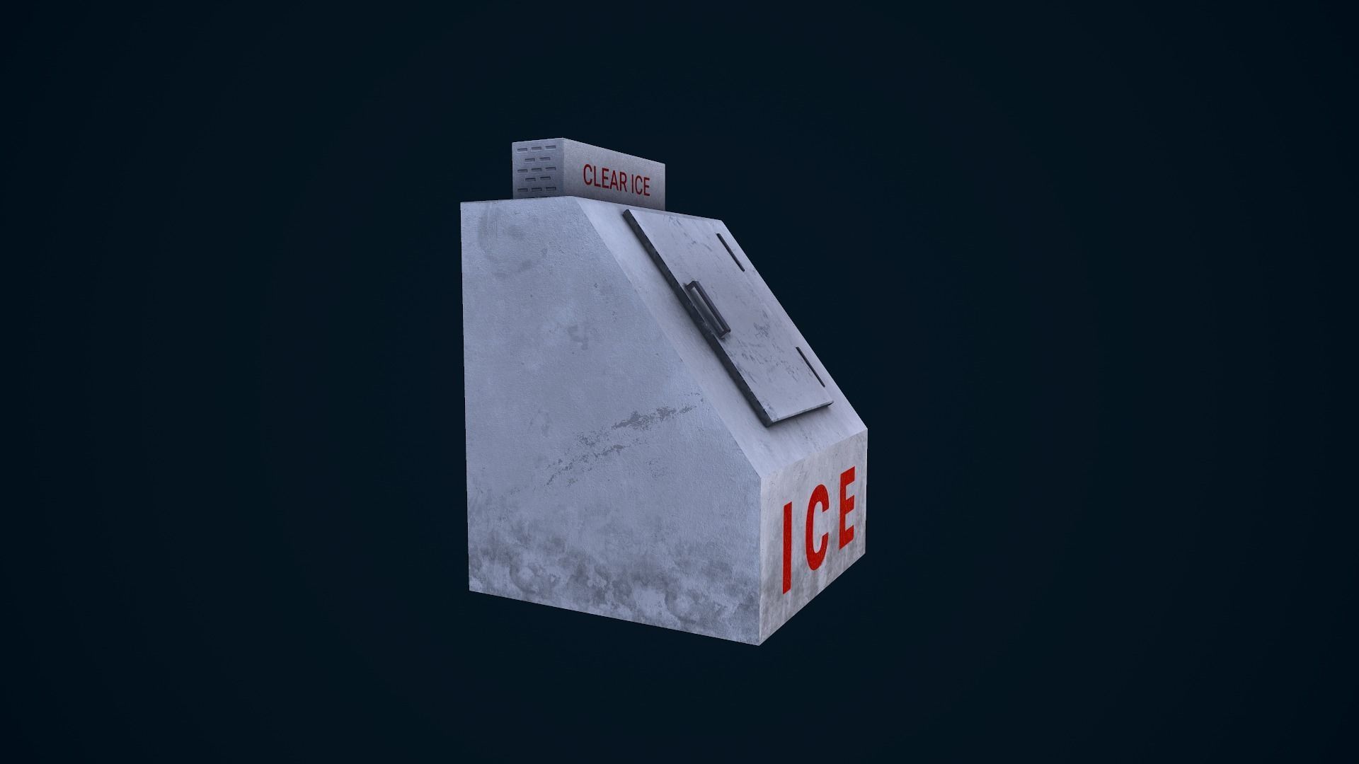 Ice Machine Low-poly 3D model_4