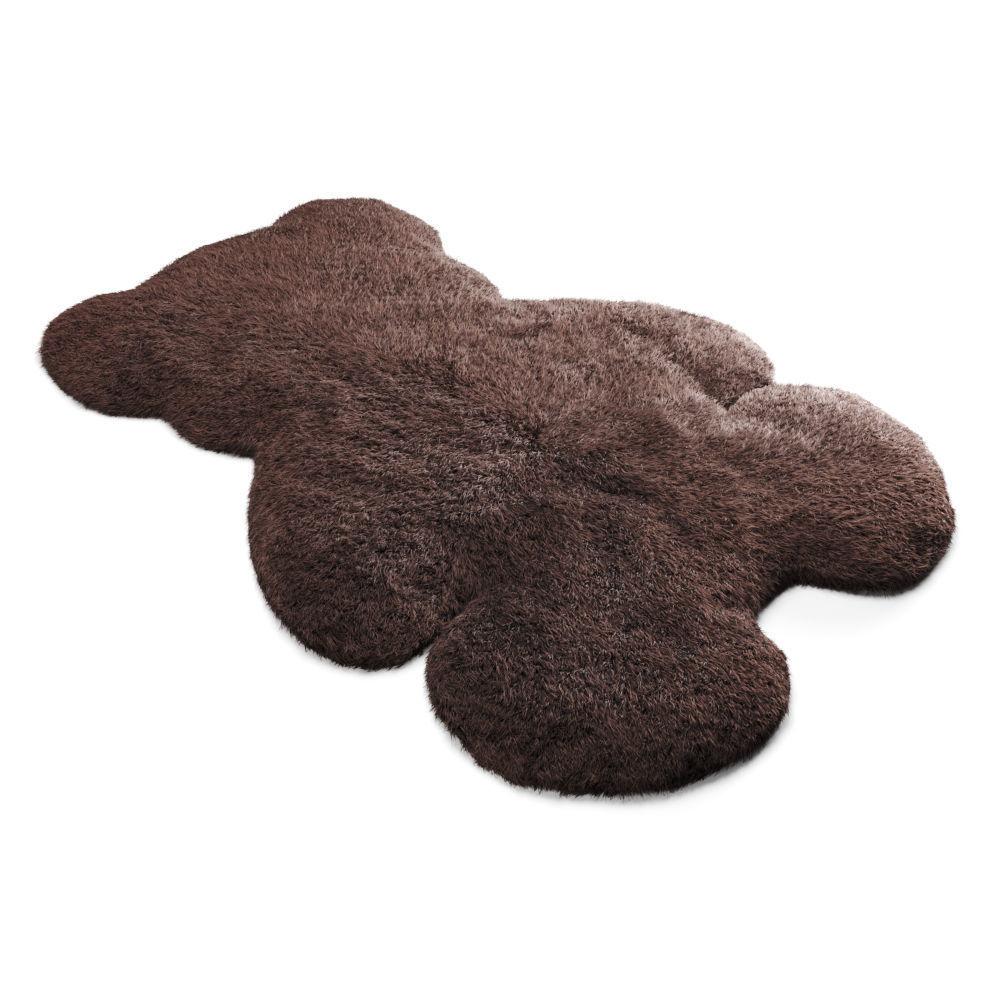 Bear Shaped Wool Carpet 3D model_1
