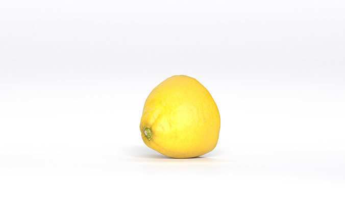 Lemon Fruit Photoscan Low-poly 3D model 7