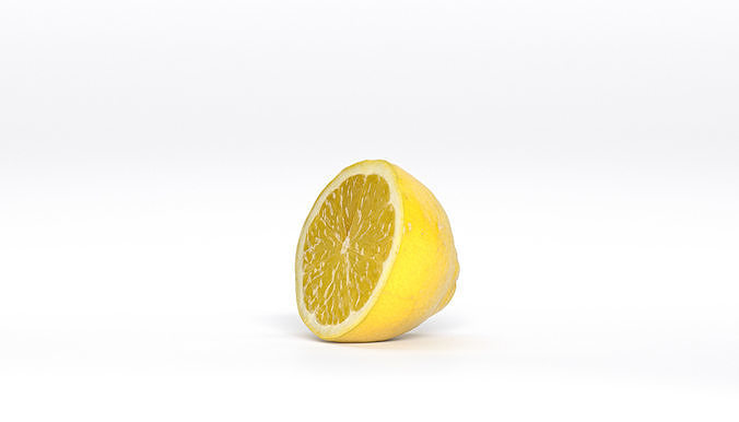 Lemon Fruit Photoscan Low-poly 3D model 6