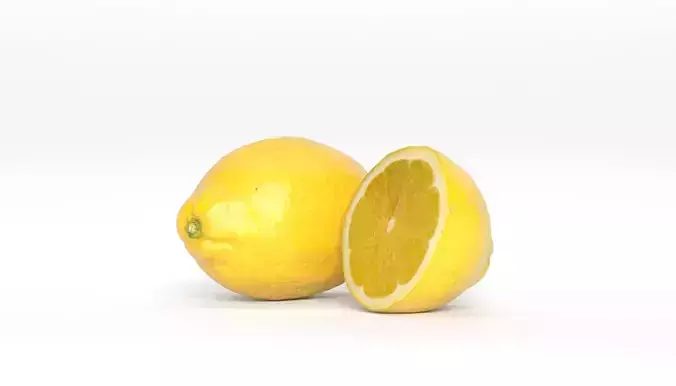 Lemon Fruit Photoscan Low-poly 3D model