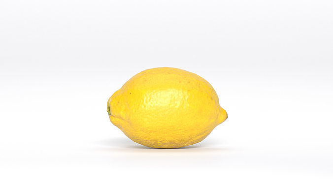 Lemon Fruit Photoscan Low-poly 3D model 4