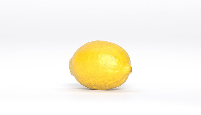 Lemon Fruit Photoscan Low-poly 3D model 3