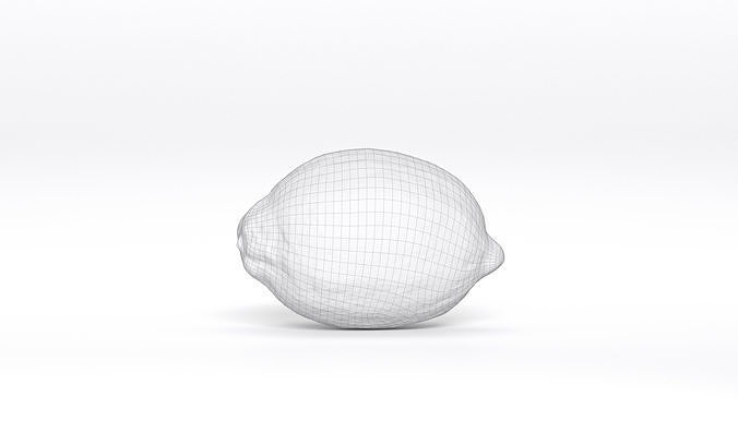 Lemon Fruit Photoscan Low-poly 3D model 5