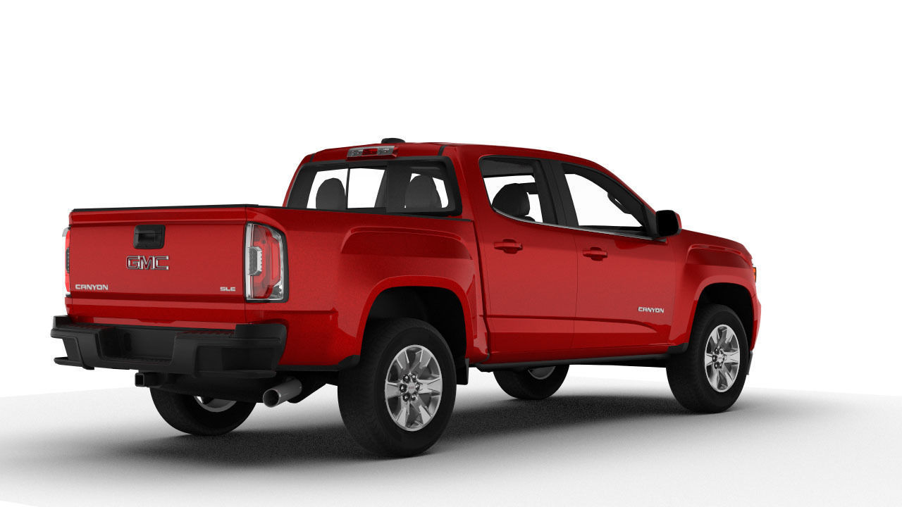 GMC Canyon crew pickup 2019 Low-poly 3D model_3