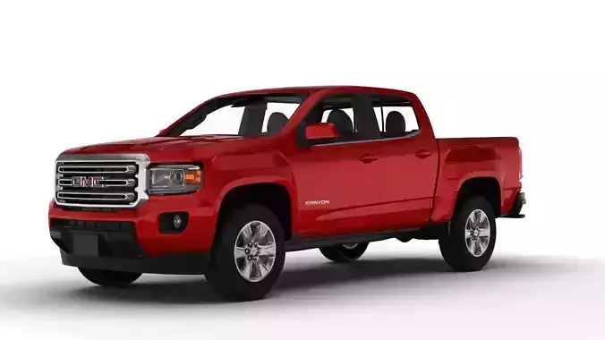GMC Canyon crew pickup 2019 Low-poly 3D model