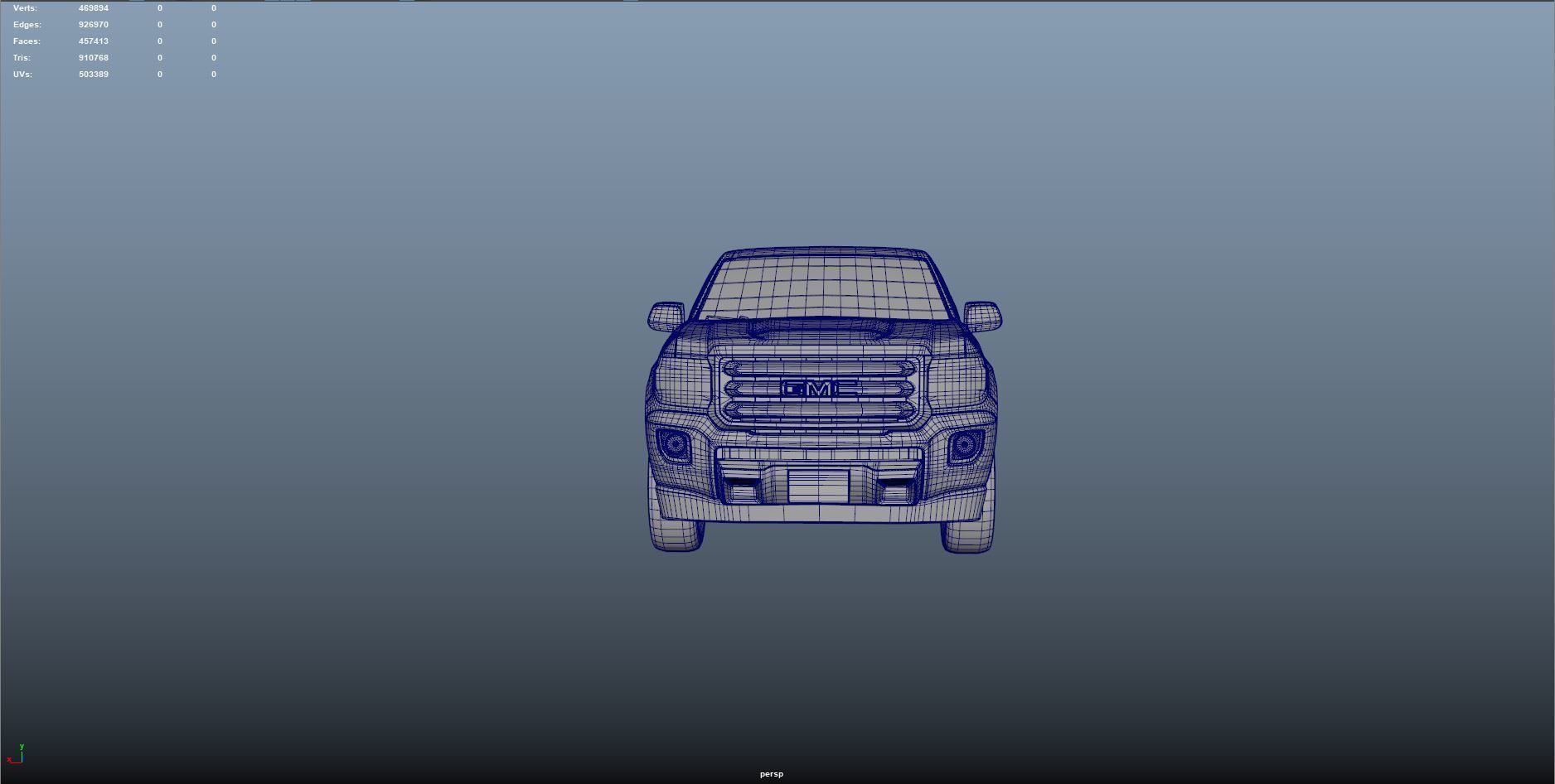 GMC Canyon crew pickup 2019 Low-poly 3D model_5