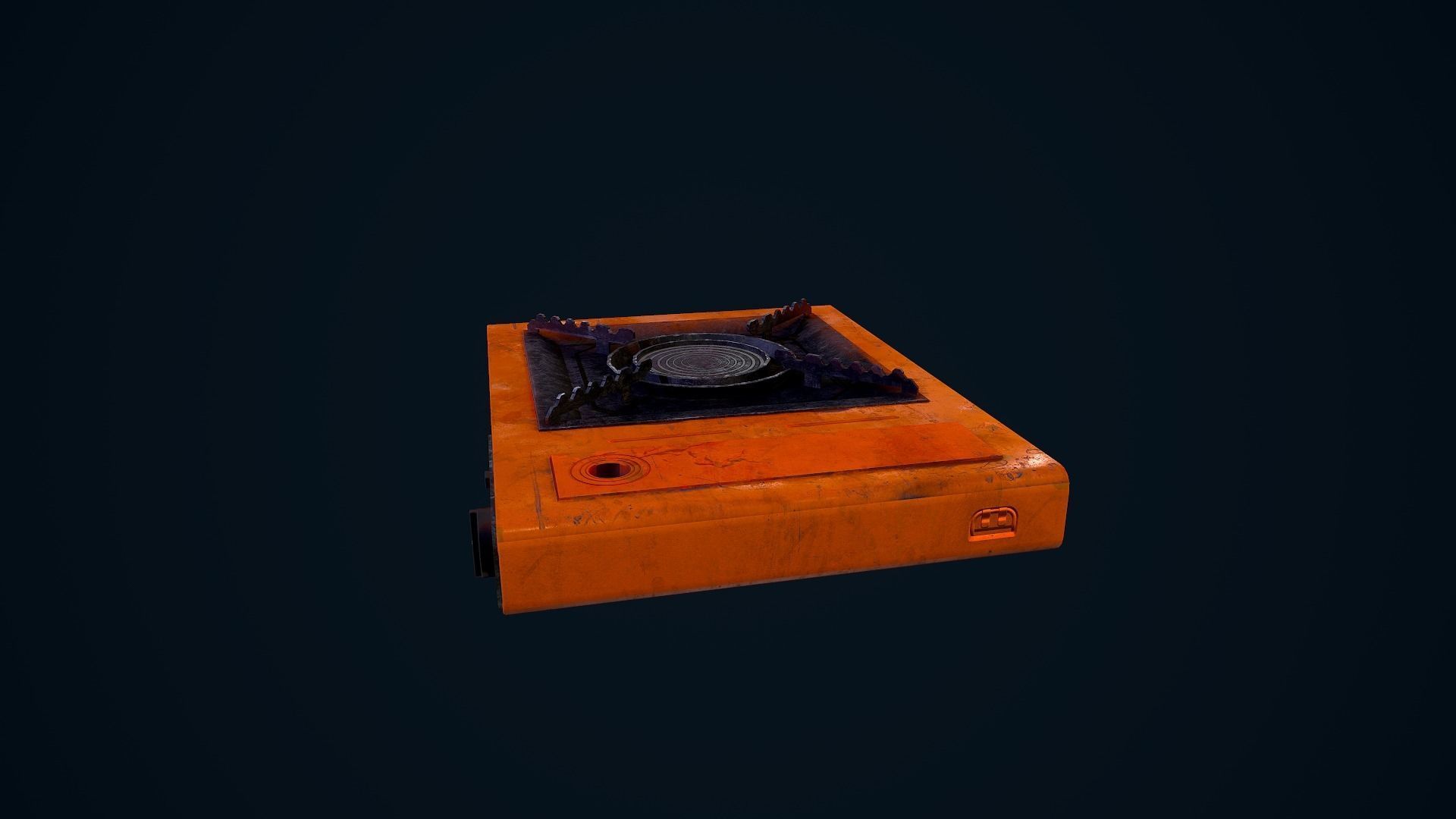 Hotplate kadai gas stove Low-poly 3D model_5