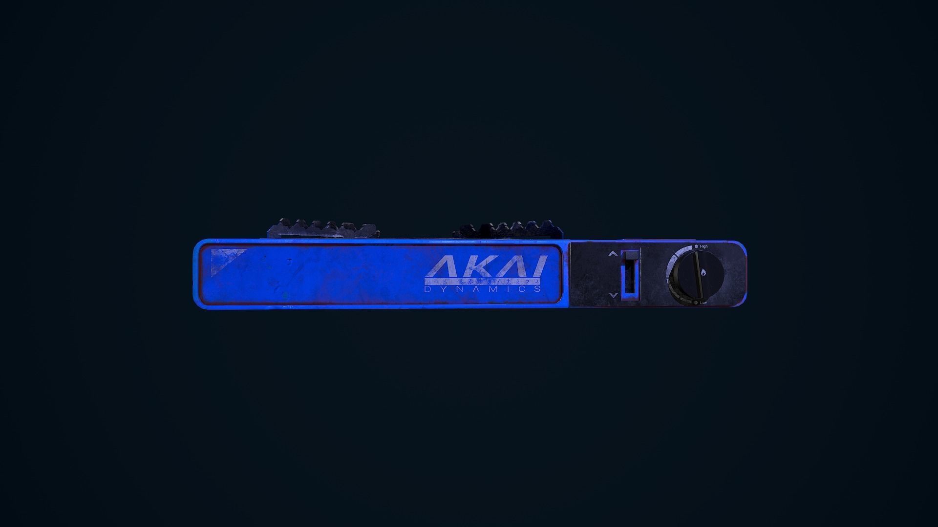 Hotplate kadai gas stove Low-poly 3D model_15