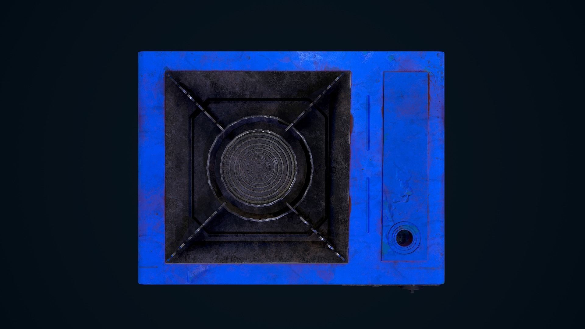 Hotplate kadai gas stove Low-poly 3D model_17