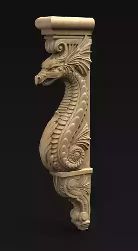 Corbel Decorative Dragon 3D print model