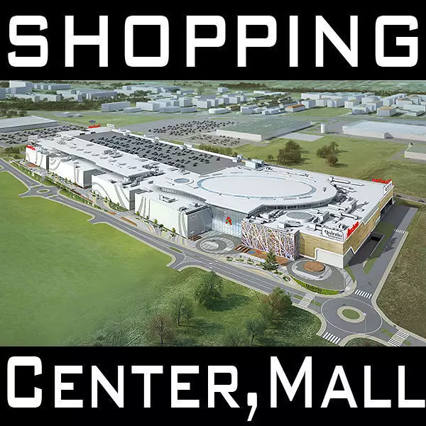 Mall Shopping Center Retail Store 3D model_0